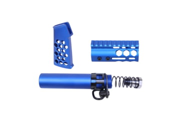 Image of Guntec USA AR-15 Micro Honeycomb Pistol Furniture Set, Anodized Blue, MICRO-HCP-SET-BLUE