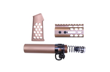 Image of Guntec USA AR-15 Micro Honeycomb Pistol Furniture Set, Anodized Bronze, MICRO-HCP-SET-BRZ