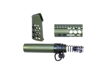 Image of Guntec USA AR-15 Micro Honeycomb Pistol Furniture Set, Anodized Green, MICRO-HCP-SET-GREEN