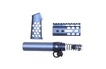 Image of Guntec USA AR-15 Micro Honeycomb Pistol Furniture Set, Anodized Grey, MICRO-HCP-SET-GREY