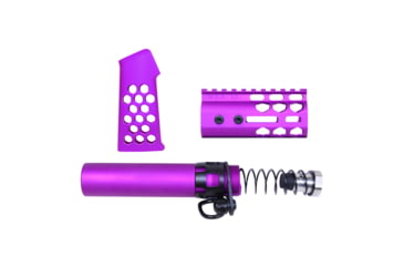 Image of Guntec USA AR-15 Micro Honeycomb Pistol Furniture Set, Anodized Purple, MICRO-HCP-SET-PURPLE