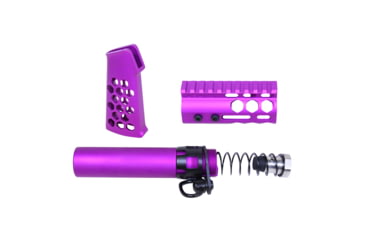 Image of Guntec USA AR-15 Micro Honeycomb Pistol Furniture Set, Anodized Purple, MICRO-HCP-SET-PURPLE