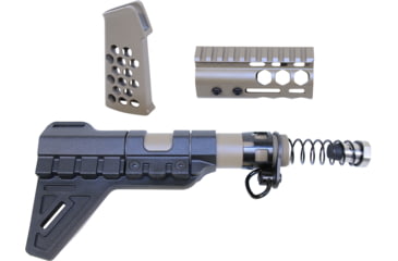 Image of Guntec USA AR-15 Micro Honeycomb Pistol Furniture Set w/Brace, Cerakote Flat Dark Earth, MICRO-HCP-SET-PB-FDE