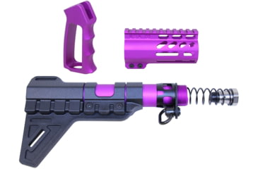 Image of Guntec USA AR-15 Micro Pistol Furniture Set w/Brace, Anodized Purple, MICRO-P-SET-PB-PURPLE