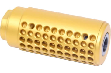 Image of Guntec USA AR-15 Micro Reverse Thread Slip Over Socom Style Fake Suppressor, Gen 2, Anodized Gold, SOCOM-MINI-GOLD