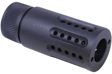 Image of Guntec USA AR-15 Micro Slip Over Barrel Shroud w/ Multi Port Muzzle Brake, .308 Cal, Anodized Black, 1326-MB-P-S-308