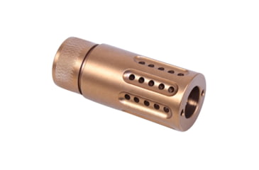 Image of Guntec USA AR-15 Micro Slip Over Barrel Shroud w/ Multi Port Muzzle Brake, .308 Small Base, 5/8x24, Anodized Bronze, 1326-MB-P-S-308-BRZ