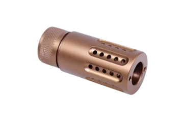 Image of Guntec USA AR-15 Micro Slip Over Barrel Shroud w/ Multi Port Muzzle Brake, .308 Small Base, 5/8x24, Anodized Bronze, 1326-MB-P-S-308-BRZ