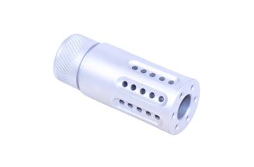 Image of Guntec USA AR-15 Micro Slip Over Barrel Shroud w/ Multi Port Muzzle Brake, 5.56mm, 1/2x28, Unfinished, 1326-MB-P-S-R