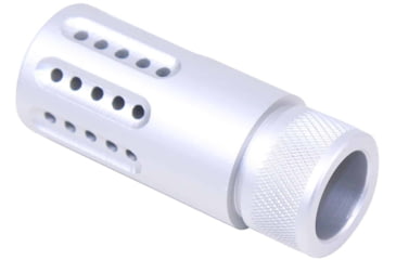 Image of Guntec USA AR-15 Micro Slip Over Barrel Shroud w/ Multi Port Muzzle Brake, Anodized Clear, 1326-MB-P-S-CLEAR