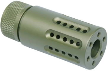 Image of Guntec USA AR-15 Micro Slip Over Barrel Shroud w/ Multi Port Muzzle Brake, Anodized Green, 1326-MB-P-S-GREEN