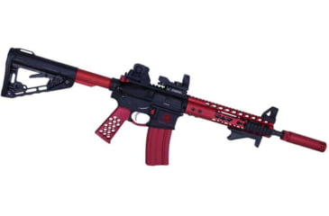 Image of Guntec USA AR-15 Mil-Spec Buffer Tube Set, Anodized Red, MILTUBESET-RED