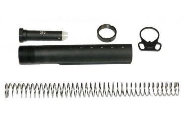 Image of GUNTEC USA AR-15 Mil-Spec Lasered Buffer Tube Deluxe Set w/Heavy Buffer,Ambi End Plate MILTUBESET-LH-AMBI