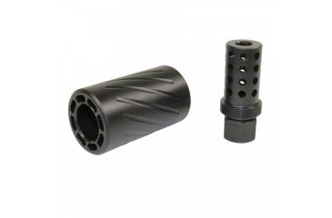 Image of GUNTEC USA AR-15 Muzzle Comp with QD Blast Shield, Nitride SPITFIRE