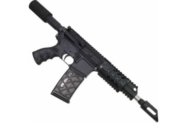 Image of Guntec USA AR-15 Pistol Buffer Tube Kit, Black ARPISTUBE