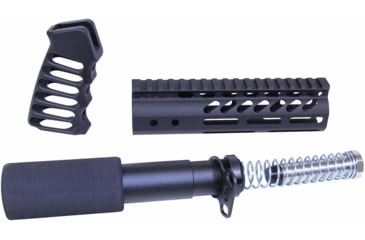 Image of Guntec USA AR-15 Pistol Furniture Set, Anodized Black, AR-PISTOL-SET-MLK