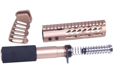 Image of Guntec USA AR-15 Pistol Furniture Set, Anodized Bronze, AR-PISTOL-SET-MLK-BRZ