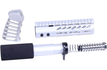 Image of Guntec USA AR-15 Pistol Furniture Set, Anodized Clear, AR-PISTOL-SET-MLK-CLEAR