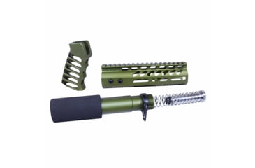 Image of Guntec USA AR-15 Pistol Furniture Set, Anodized Green, AR-PISTOL-SET-MLK-GREEN