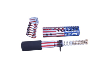 Image of Guntec USA AR-15 Pistol Furniture Set, Limited Edition, Cerakote Battleworn Finish, AR-PISTOL-SET-MLK-USA