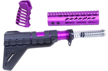 Image of Guntec USA AR-15 Pistol Furniture Set W/Micro Breach Pistol Brace Anodized Purple, Anodized Purple, AR-PISTOL-SET-MLK-PB-PURPLE