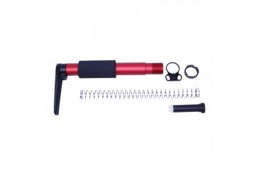 Image of GUNTEC USA Ar 15 Skeleton Style Stock W/ Recoil Pad, Red ARSTK-JL-US-RED