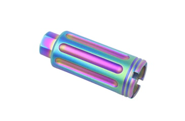 Image of Guntec USA AR-15 Slim Line Cone Flash Can Gen 2, 5.56mm, 1/2x28, Matte Rainbow Pvd Coated, CONE-FH-S-GEN2-RPVD