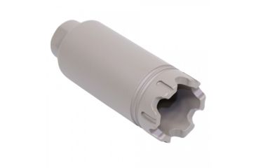 Image of Guntec USA Slim Line Trident Flash Can w/Glass Breaker, AR-10/AR-15/AR-308, .300 AAC Blackout/.308 Cal., 3.25 in, 5/8x24, Flat Dark Earth, CONE-FH-S-C-308-FDE