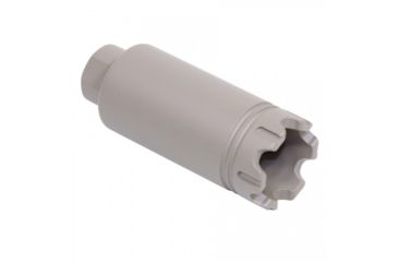 Image of Guntec USA Slim Line Trident Flash Can w/Glass Breaker, AR-10/AR-15/AR-308, .300 AAC Blackout/.308 Cal., 3.25 in, 5/8x24, Flat Dark Earth, CONE-FH-S-C-308-FDE