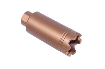 Image of Guntec USA AR-15 Slim Line Trident Flash Can w/Glass Breaker, 5.56mm, 1/2x28, Anodized Bronze, CONE-FH-S-C-BRZ