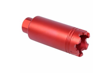 Image of Guntec USA AR-15 Slim Line Trident Flash Can With Glass Breaker, Anodized Red, CONE-FH-S-C-RED
