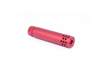 Image of GUNTEC USA AR-15 Slip Over Barrel Shroud With Muzzle Comp, Red Anodized 1326-MB-RED