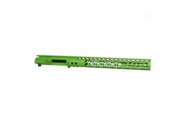 Image of GUNTEC USA Ar 15 Stripped Billet Upper Receiver &amp; 15in Air Lite Series Keymod Handguard Combo Set, Zombie Green, GT-UPPER-SET-ZG-15AIRLITE