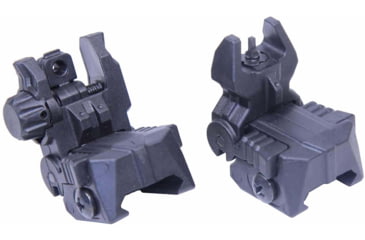 Image of Guntec USA AR-15 Tactical Polymer Spring Assisted Folding Sights, Black, GT-TPSAS