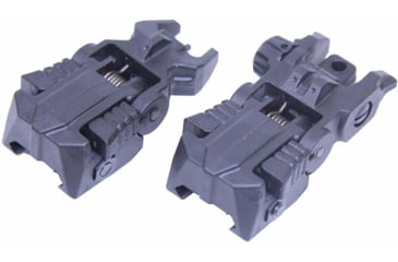 Image of Guntec USA AR-15 Tactical Polymer Spring Assisted Folding Sights, Black, GT-TPSAS