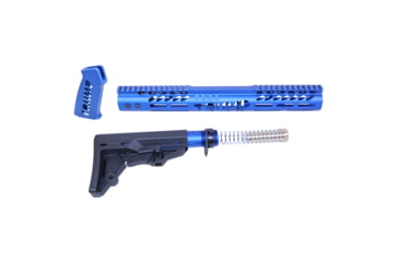 Image of Guntec USA AR-15 Trump Series Limited Edition Furniture Set, Anodized Blue, TRUMP-SET-MIL-BLUE