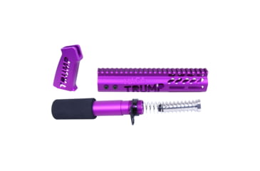 Image of Guntec USA AR-15 Trump Series Limited Edition Pistol Furniture Set, Anodized Purple, TRUMP-PIS-SET-PURPLE