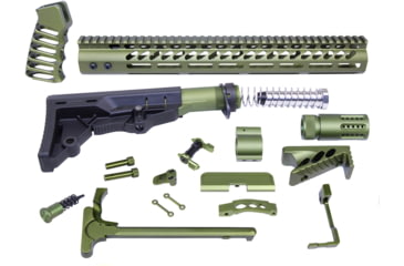 Image of Guntec USA AR-15 Ultimate Rifle Kit, Anodized Green, ULT-RK-GREEN