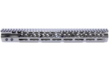 Image of Guntec USA AR-15 Ultra Lightweight Thin M-LOK Free Floating Handguard w/ Monolithic Top Rail, 15in, Chrome, Black, GT-15MLK-BC