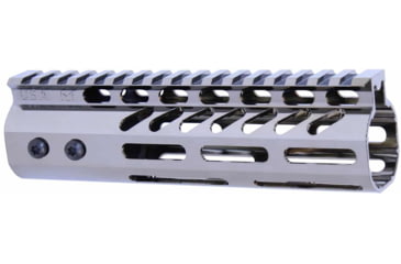 Image of Guntec USA AR-15 Ultra Lightweight Thin M-LOK Free Floating Handguard w/ Monolithic Top Rail, 7in, Chrome, Black, GT-7MLK-BC