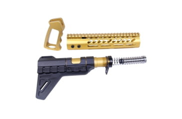 Image of Guntec USA AR-15 Ultra Pistol Furniture Set, Anodized Gold, UPS-GOLD