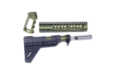 Image of Guntec USA AR-15 Ultra Pistol Furniture Set, Anodized Green, UPS-GREEN