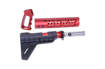 Image of Guntec USA AR-15 Ultra Pistol Furniture Set, Anodized Red, UPS-RED