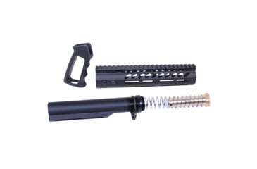 Image of Guntec USA AR-15 Ultra Pistol Furniture Set w/ Milspec Buffer Tube, Anodized Black, UPS-MILTUBE