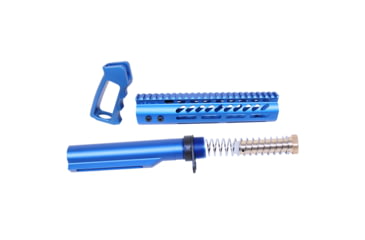 Image of Guntec USA AR-15 Ultra Pistol Furniture Set w/ Milspec Buffer Tube, Anodized Blue, UPS-MILTUBE-BLUE