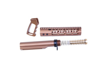 Image of Guntec USA AR-15 Ultra Pistol Furniture Set w/ Milspec Buffer Tube, Anodized Bronze, UPS-MILTUBE-BRZ