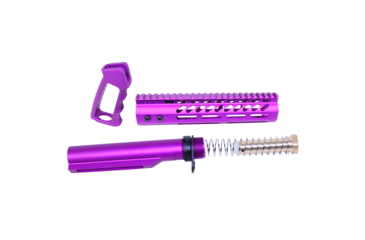 Image of Guntec USA AR-15 Ultra Pistol Furniture Set w/ Milspec Buffer Tube, Anodized Purple, UPS-MILTUBE-PURPLE