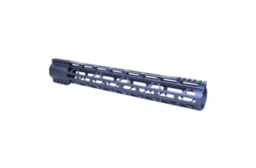 Image of Guntec USA AR-308 15in AIR-LOK Series M-LOK Compression Free Floating Handguard With Monolithic Top Rail Gen 2, Anodized Grey, GT-15ALC-G2-308-GREY