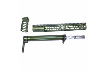 Image of Guntec USA AR .308 AIR Lite Series Complete Furniture Set, Green, AIRLITE-SET-308-GREEN