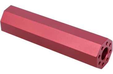Image of Guntec USA AR .308 Cal 4.5in Octagonal Fake Suppressor, Anodized Red, 4.5FAKE-AR-OCTO-308-RED